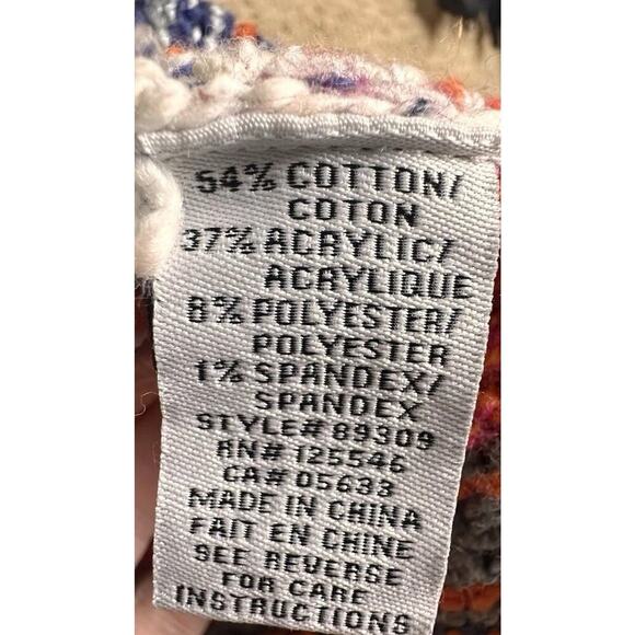 Habitat Oversized Rustic Stripes Chunky Cardigan Sweater Women Sz S Art to Wear - Picture 11 of 16